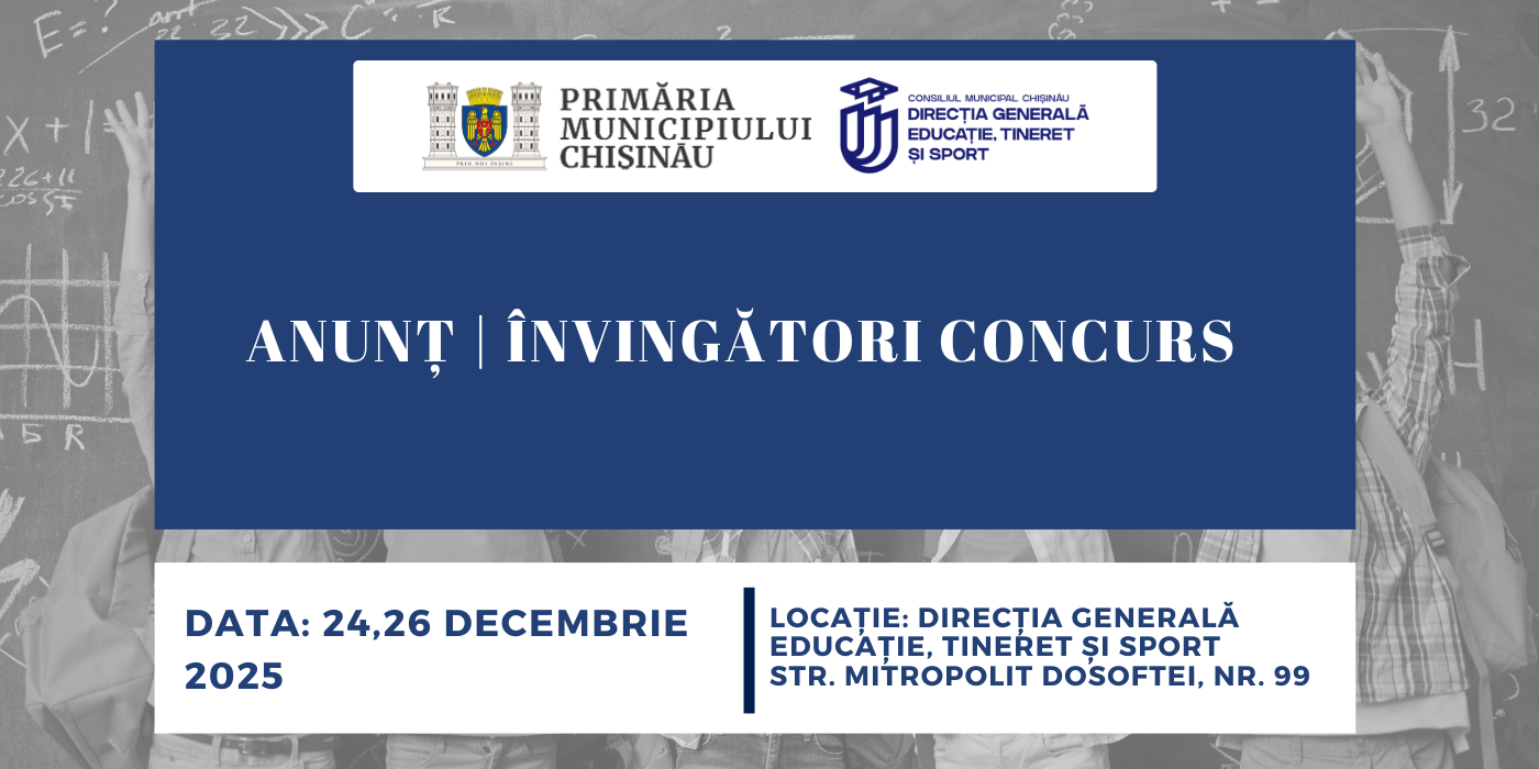 ANUNȚ | ÎNVINGĂTORI CONCURS