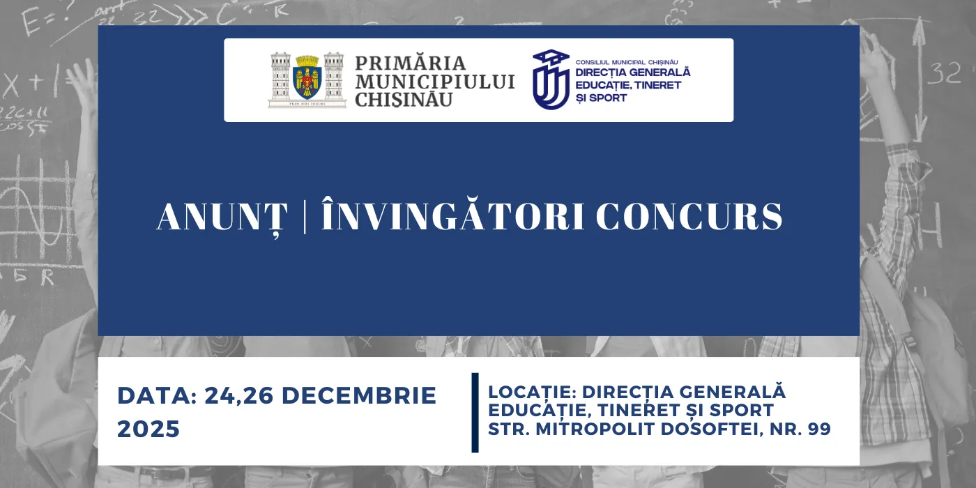 ANUNȚ | ÎNVINGĂTORI CONCURS