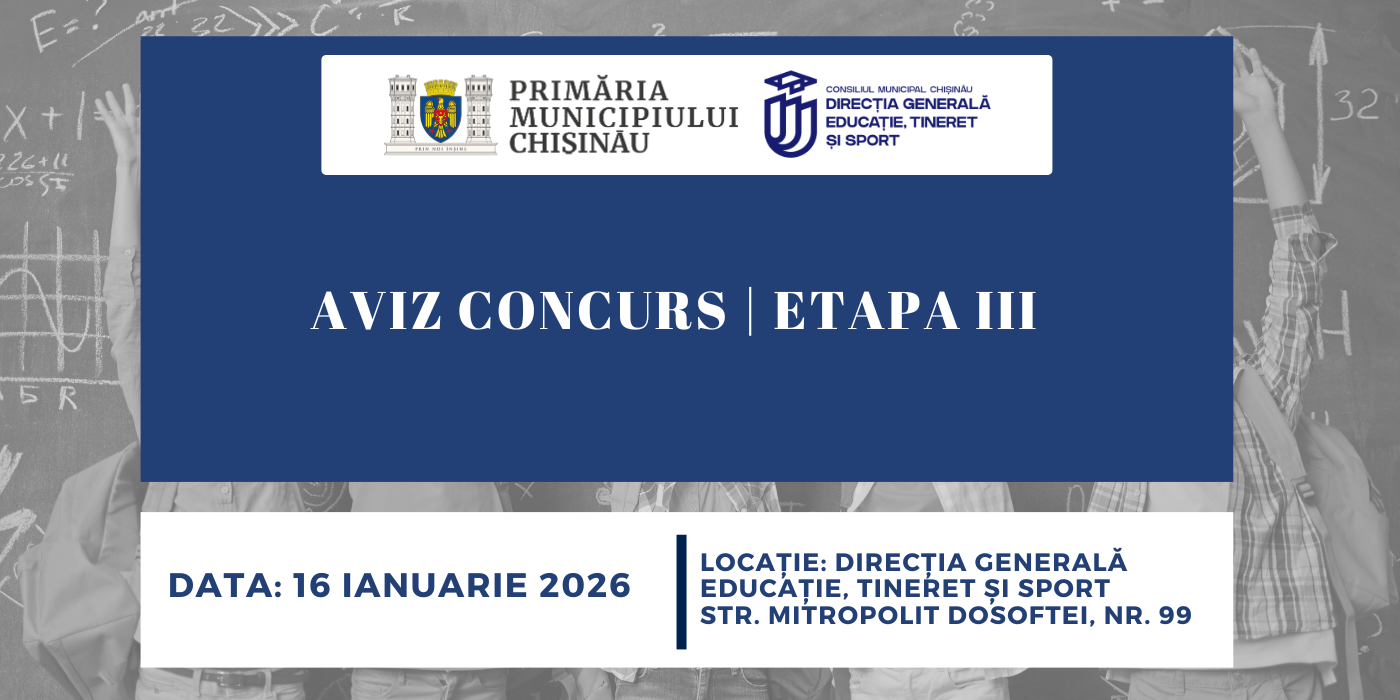 AVIZ CONCURS - ETAPA III (16  ianuarie 2026 )