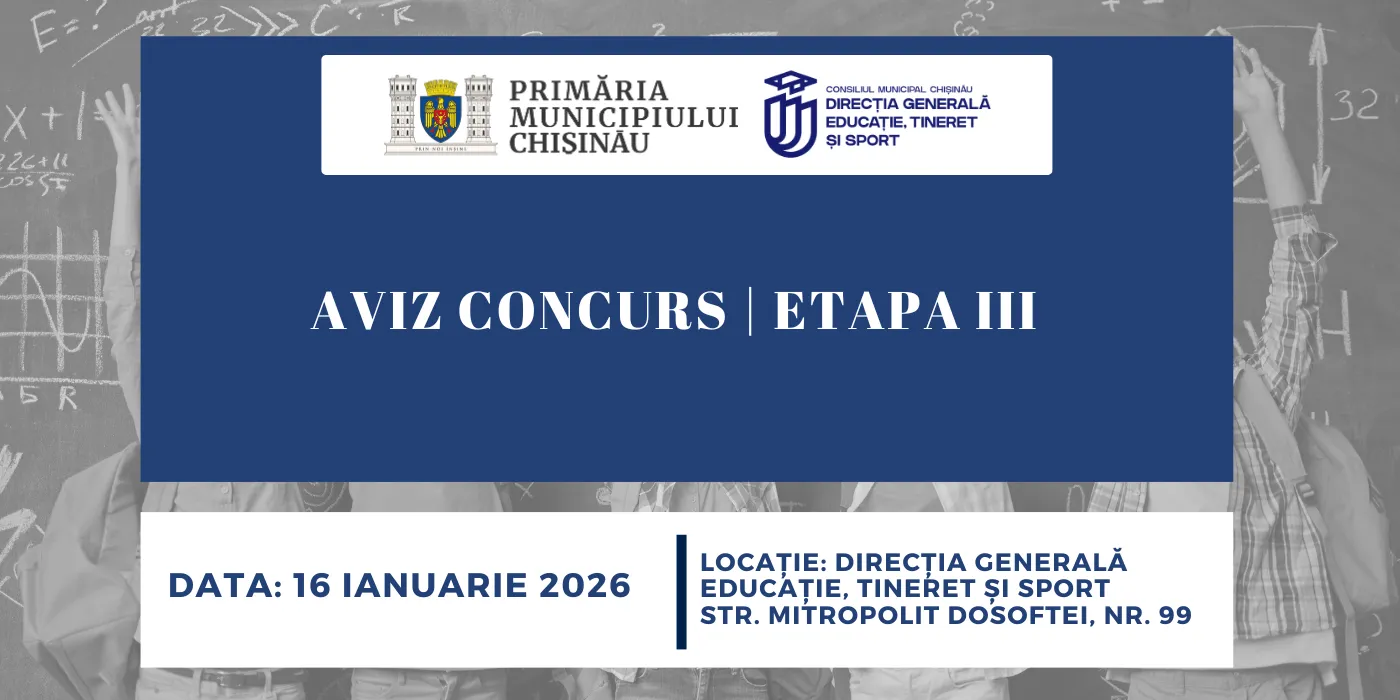 AVIZ CONCURS - ETAPA III (16  ianuarie 2026 )