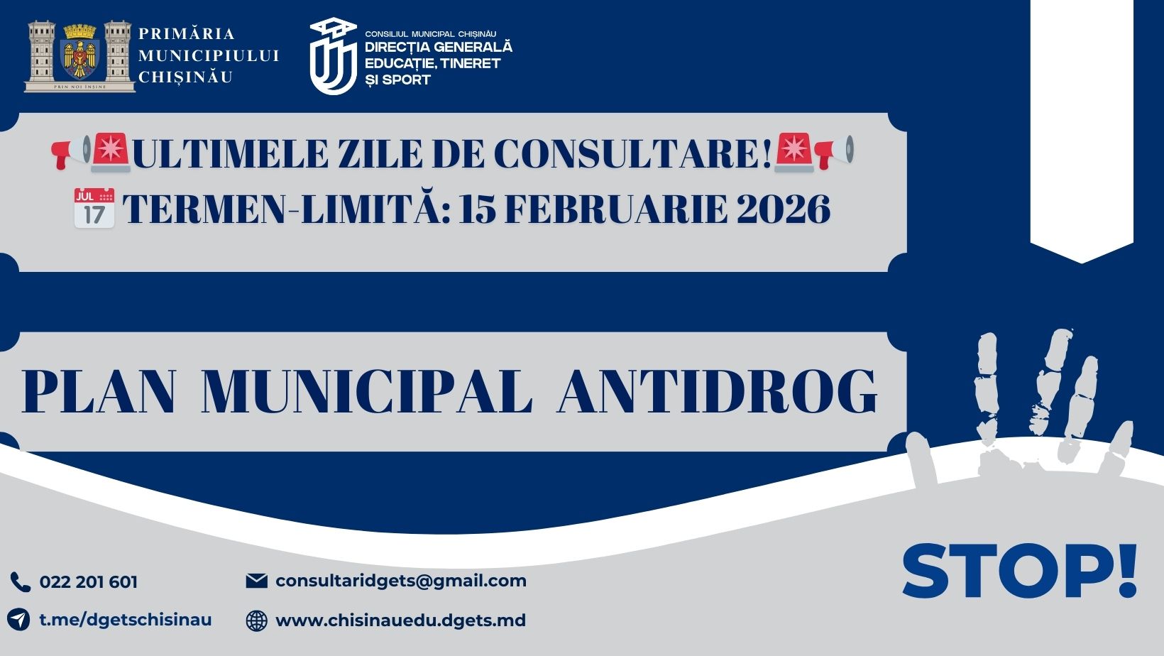 APEL PUBLIC URGENT – ULTIMELE ZILE DE CONSULTARE