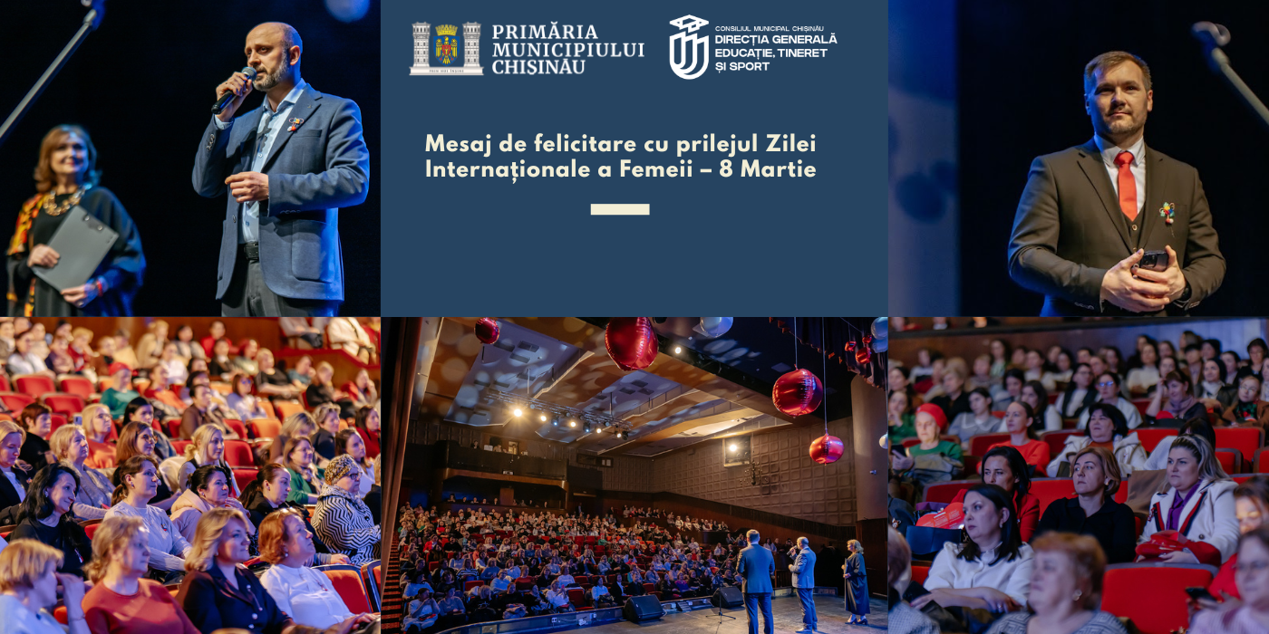 Mesaj de felicitare cu prilejul Zilei Internaționale a Femeii – 8 Martie