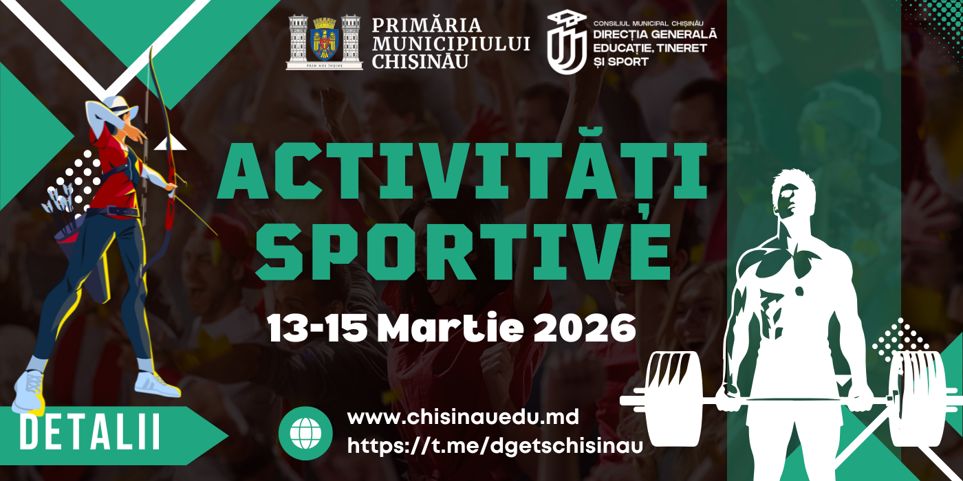 Activități sportive în municipiul Chișinău 13 – 15 martie 2026