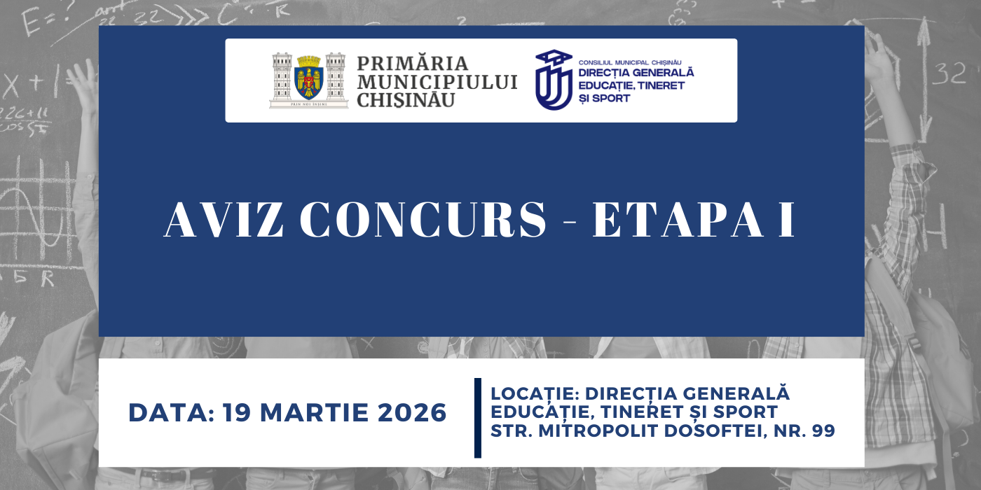 AVIZ CONCURS - ETAPA I (19 martie 2026 )