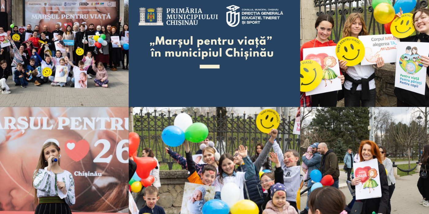 Desfășurarea evenimentului „Marșul pentru viață” în municipiul Chișinău