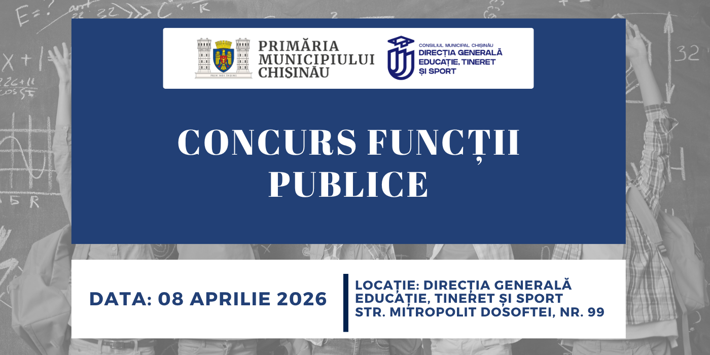 Concurs Funcții Publice ( 08 aprilie 2026 )