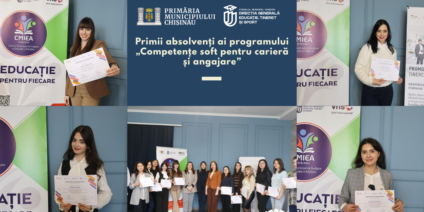 Primii absolvenți ai programului „Competențe soft pentru carieră și angajare”