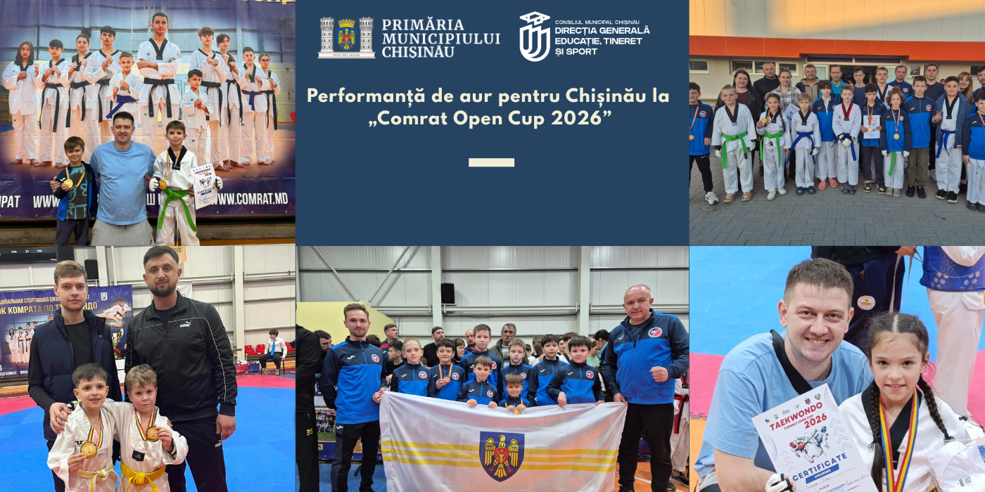 Performanță de aur pentru Chișinău la „Comrat Open Cup 2026”