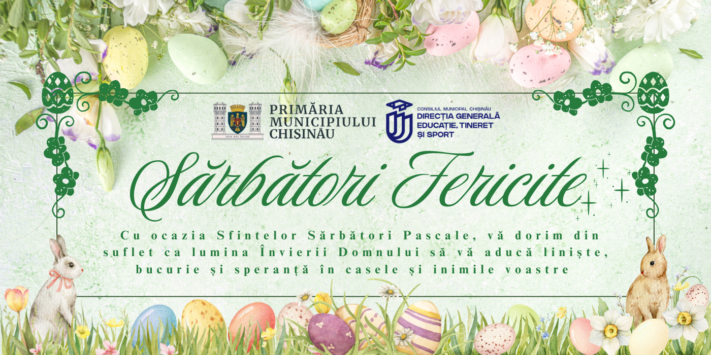 Sincere felicitări cu ocazia sfintelor Sărbători Pascale