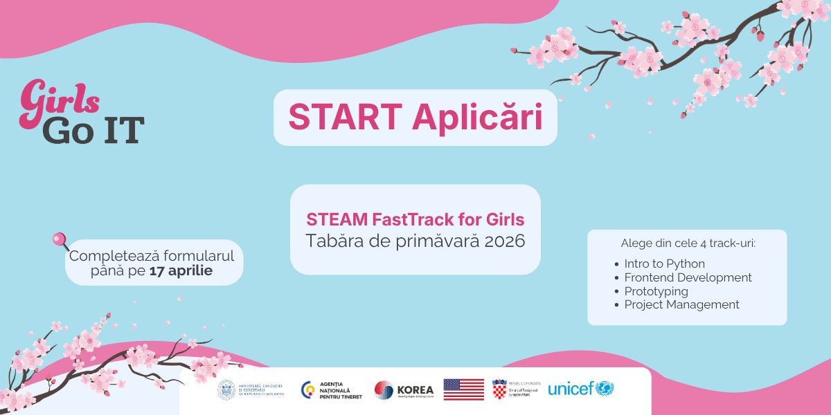 Start înscrieri la Tabăra de Primăvară GirlsGoIT 2026