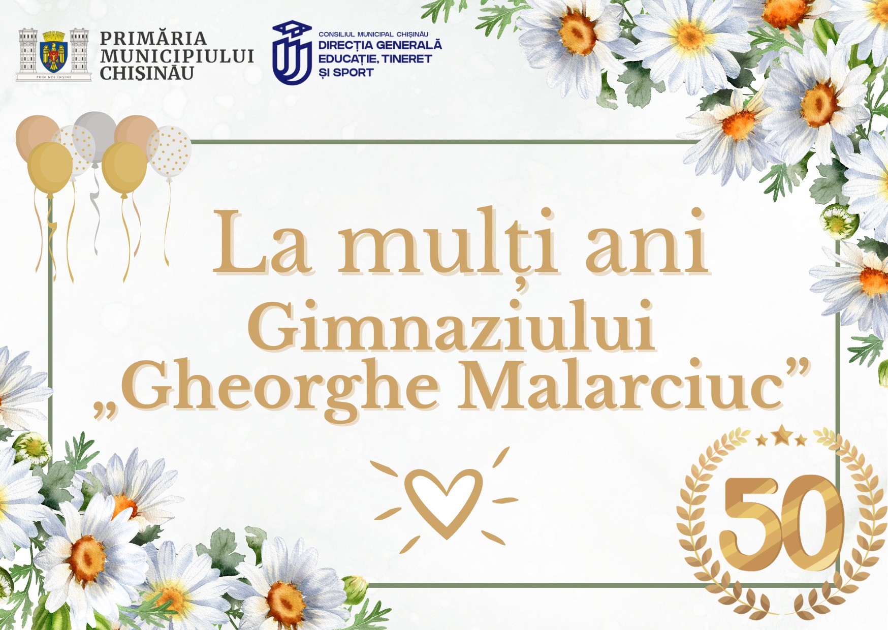 50 de ani de la fondarea Gimnaziului „Gheorghe Malarciuc”