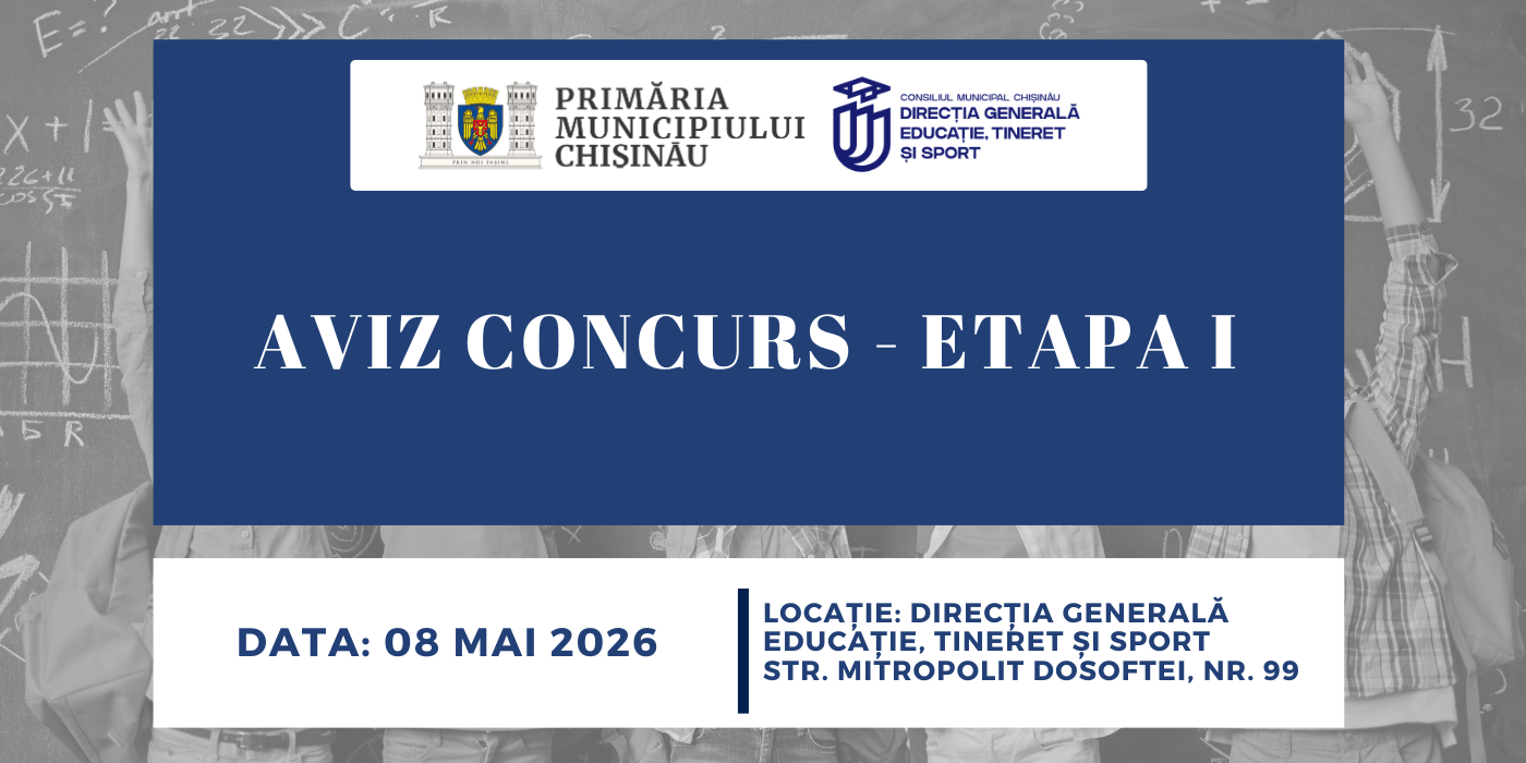 AVIZ CONCURS - ETAPA I (8 mai 2026 )