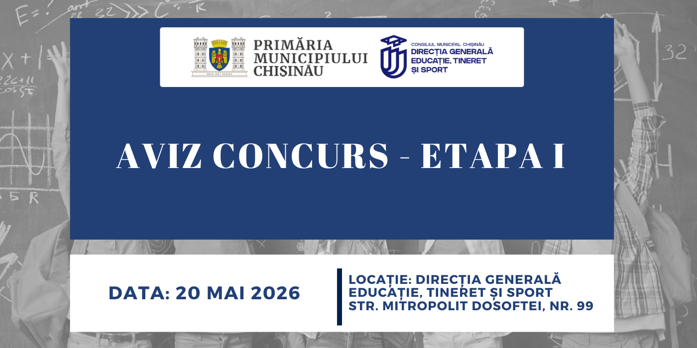 AVIZ CONCURS - ETAPA I (20 mai 2026 )