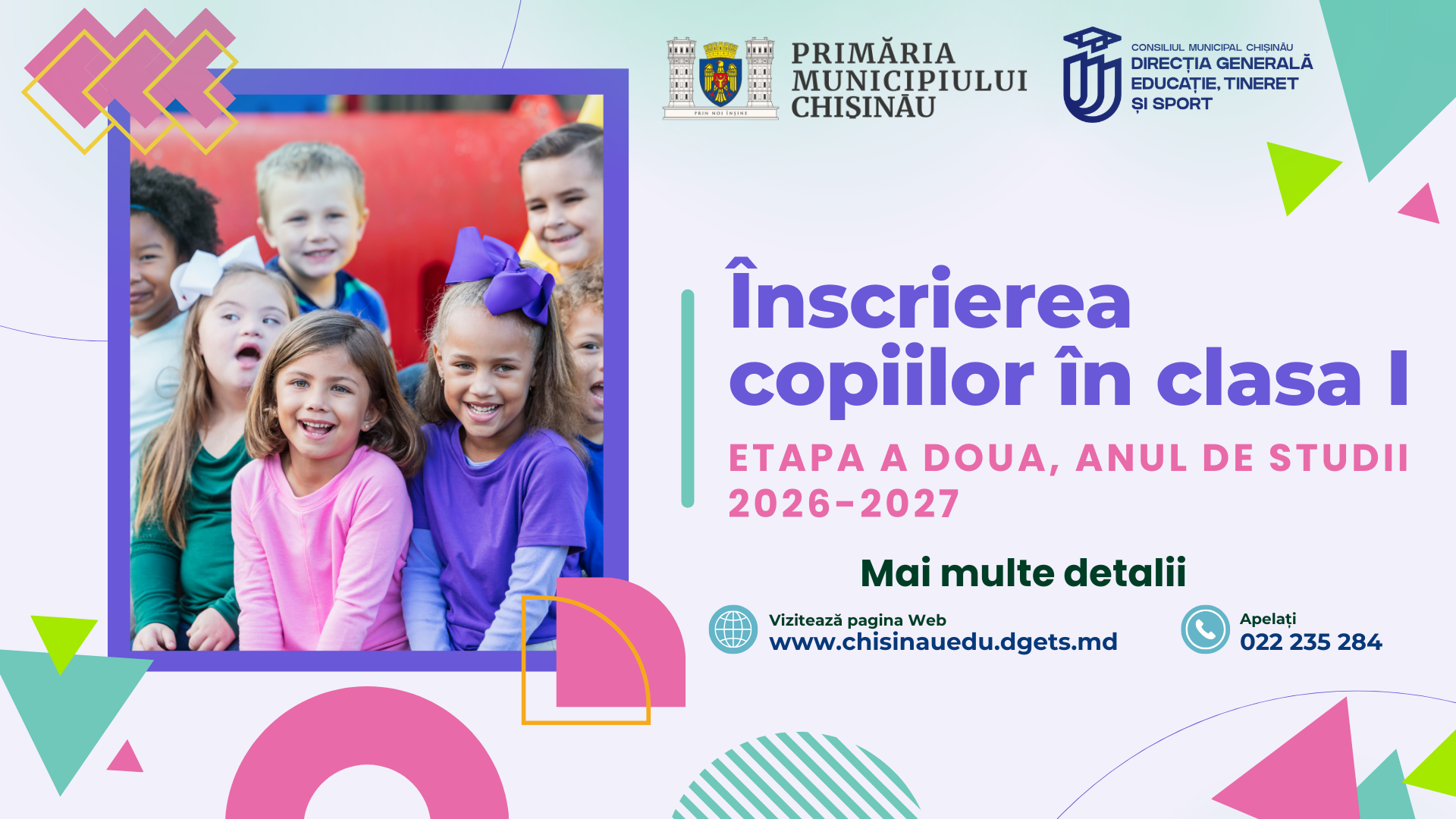 A început Etapa a II-a de înscriere în clasa I pentru anul de studii 2026–2027