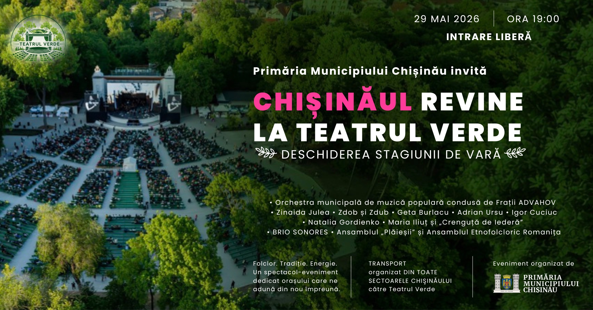 Teatrul Verde își redeschide stagiunea de vară printr-un spectacol grandios la Chișinău!