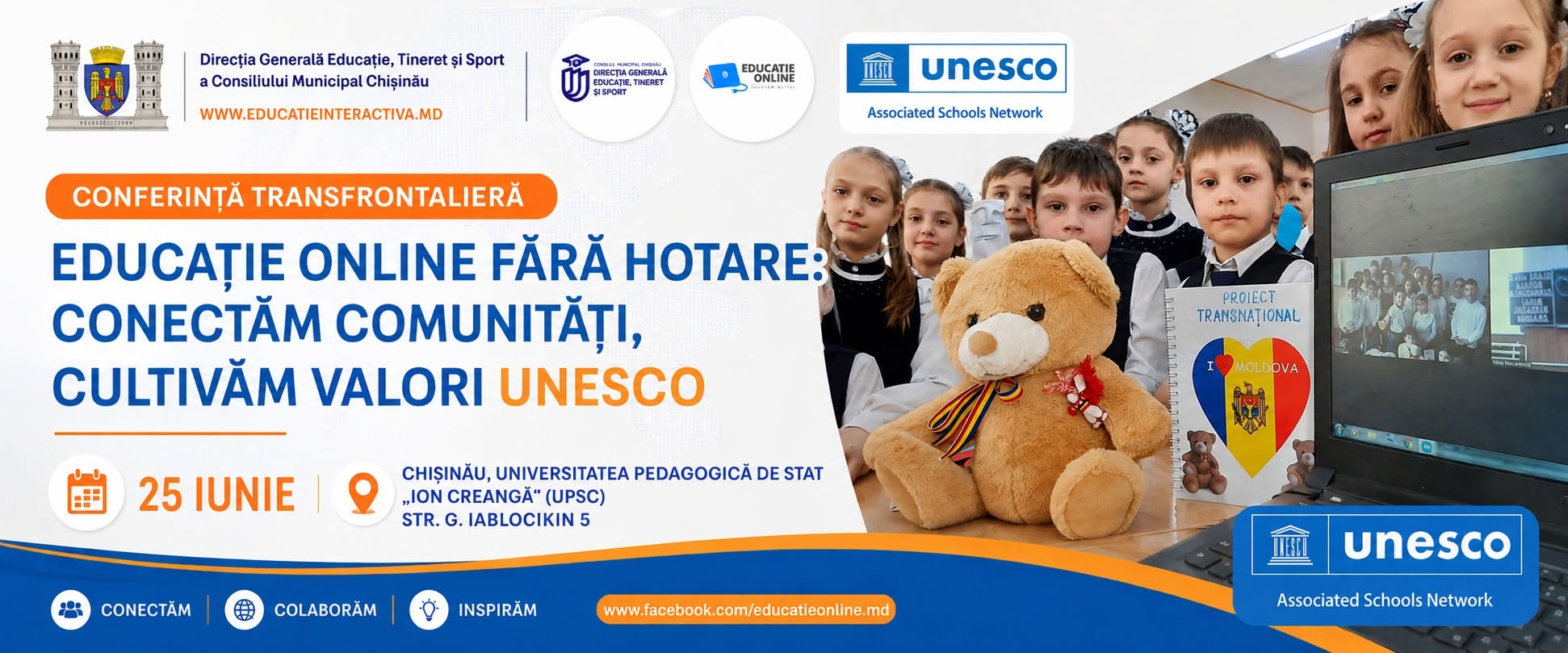 Conferința Transfrontalieră „Educație Online fără Hotare: Conectăm Comunități, Cultivăm Valori UNESCO”, ediția 2026