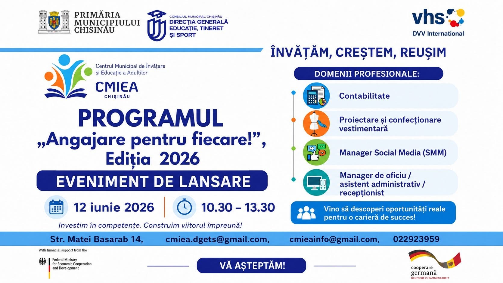 Programul „Angajare pentru fiecare!”, ediția 2026