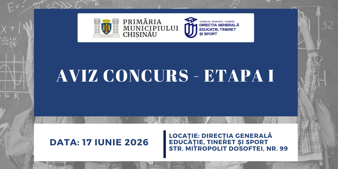 AVIZ CONCURS - ETAPA I ( 17 iunie 2026 )