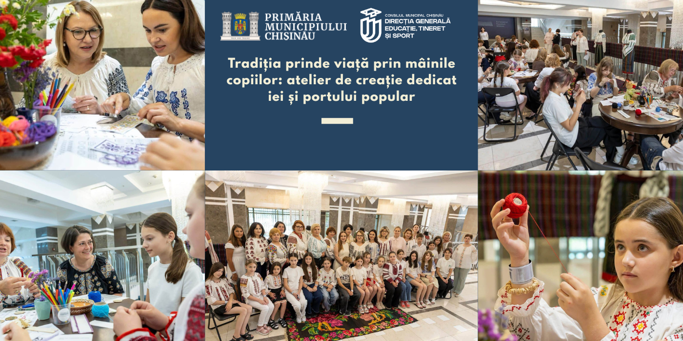 Tradiția prinde viață prin mâinile copiilor: atelier de creație dedicat iei și portului popular