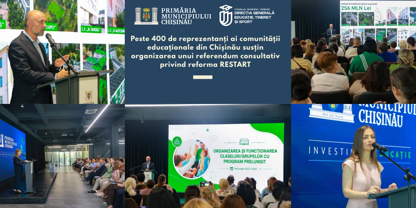 Peste 400 de reprezentanți ai comunității educaționale din Chișinău susțin organizarea unui referendum consultativ privind reforma RESTART