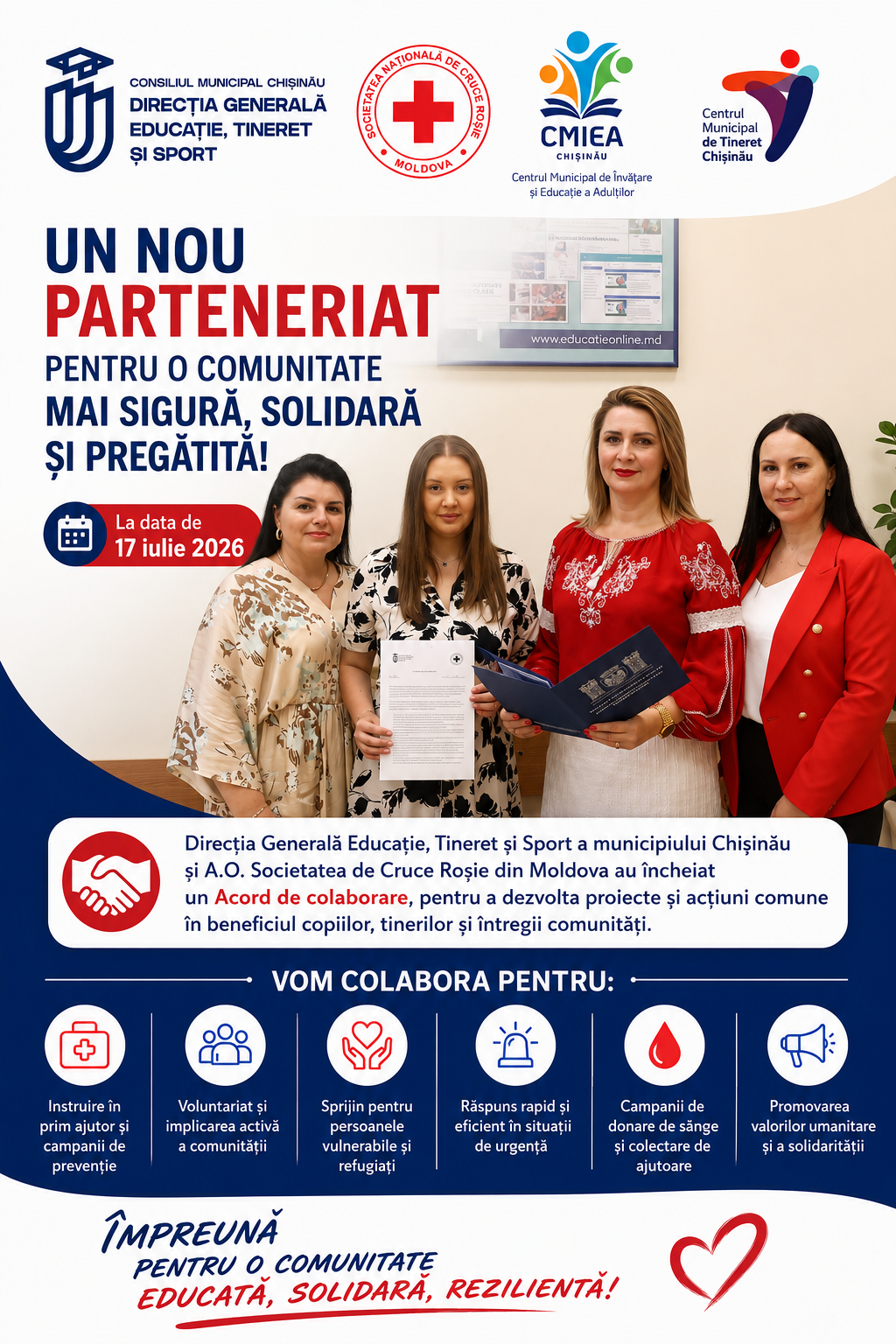 Un nou parteneriat pentru consolidarea siguranței și solidarității în comunitatea educațională