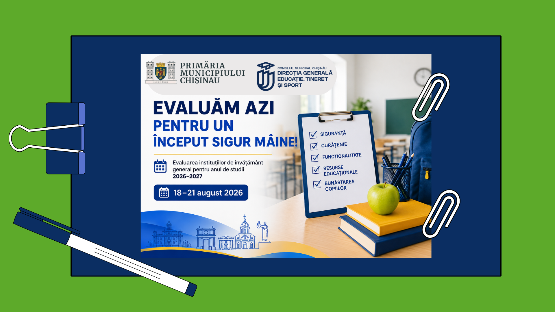 EVALUĂM AZI PENTRU UN ÎNCEPUT SIGUR MÂINE!