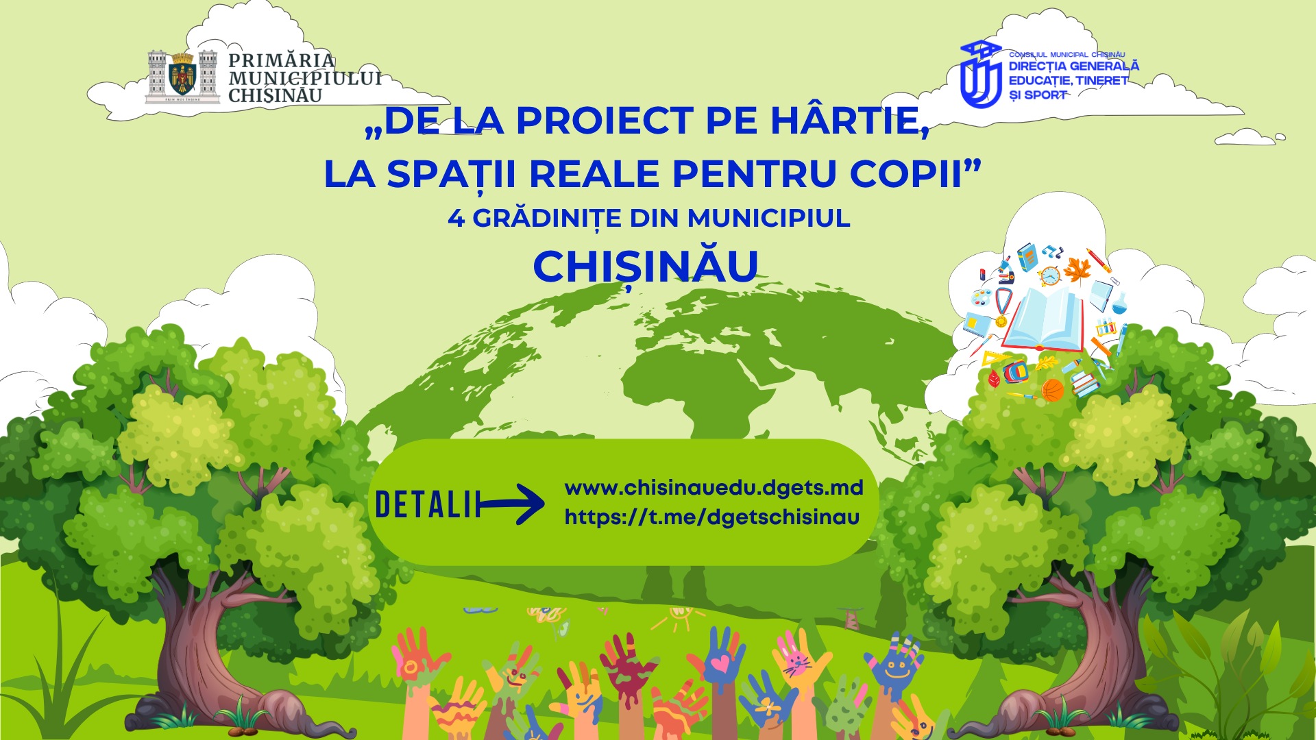 4 GRĂDINIȚE DIN CHIȘINĂU AȘTEAPTĂ DE DOI ANI LUCRĂRILE PENTRU GRUPE: Documentații pregătite. Consultări realizate. Dotări livrate. Lucrările – încă neîncepute.