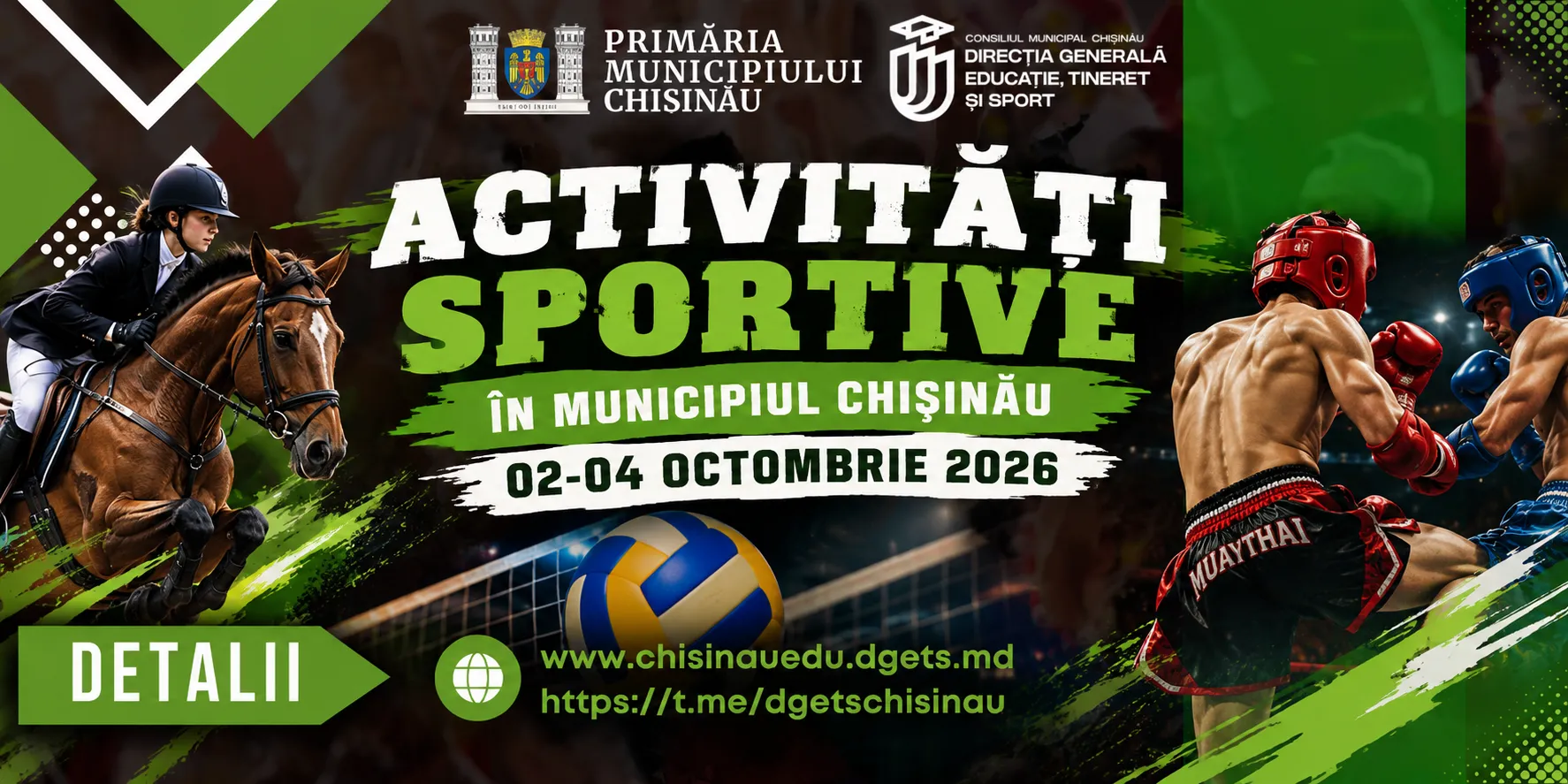 WEEKEND SPORTIV ÎN MUNICIPIUL CHIȘINĂU ( 02-04 Octombrie 2026 )