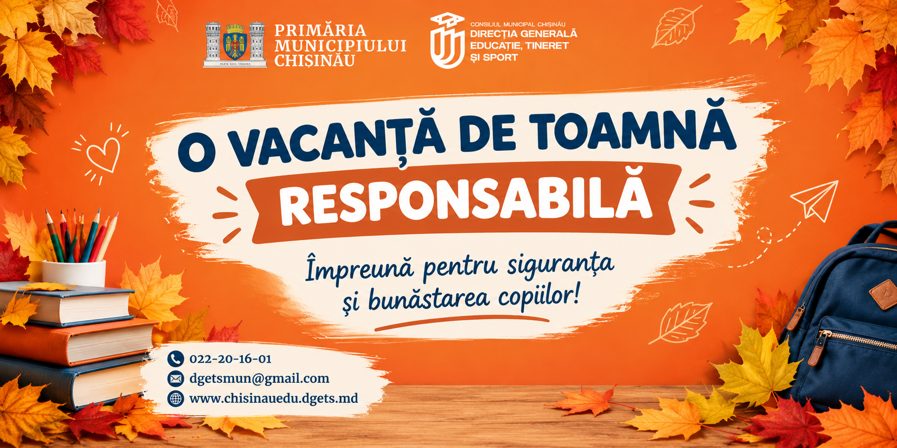 VACANȚĂ DE TOAMNĂ ÎN SIGURANȚĂ! Sfaturi pentru elevi și părinți